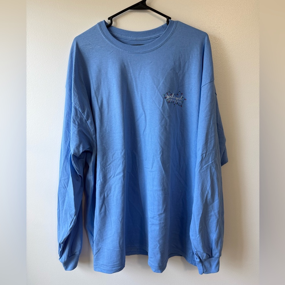 Classic Blue Long Sleeve Tee for Men
